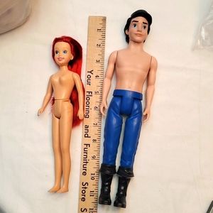 : Disney princess Ariel doll nude doll  vintage the little Mermaid & prince eric